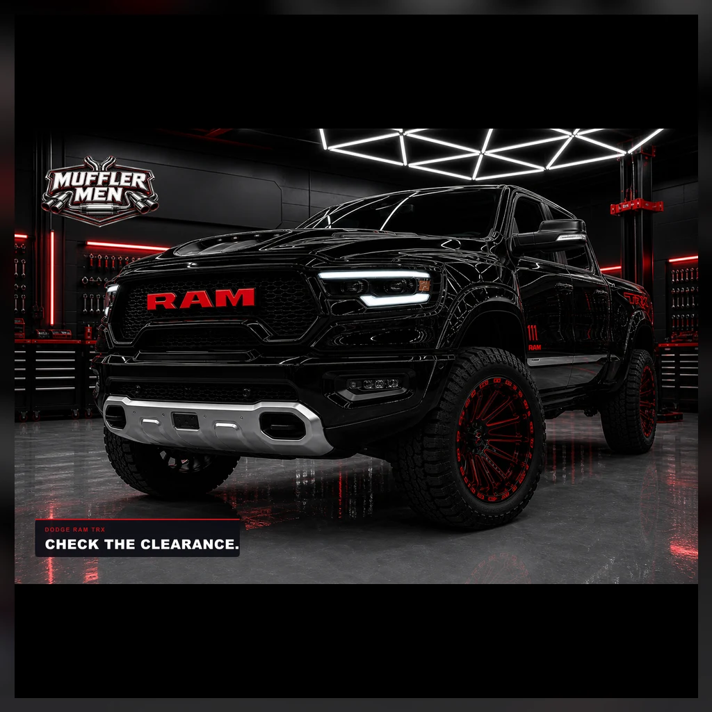 Dodge RAM TRX front detail view for Oak Flats Muffler Men exhaust advice
