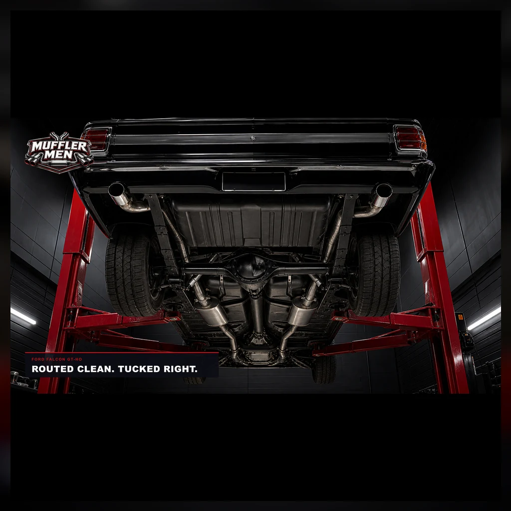 Ford Falcon GT-HO underbody routing for Oak Flats Muffler Men exhaust advice