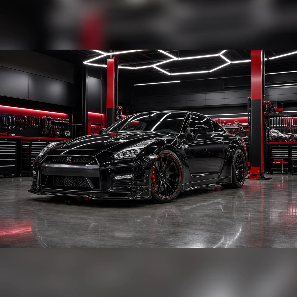 Nissan GT-R R35 - Set the stance exhaust detail