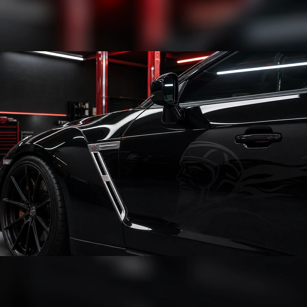 Nissan GT-R R35 - Vent and door exhaust detail