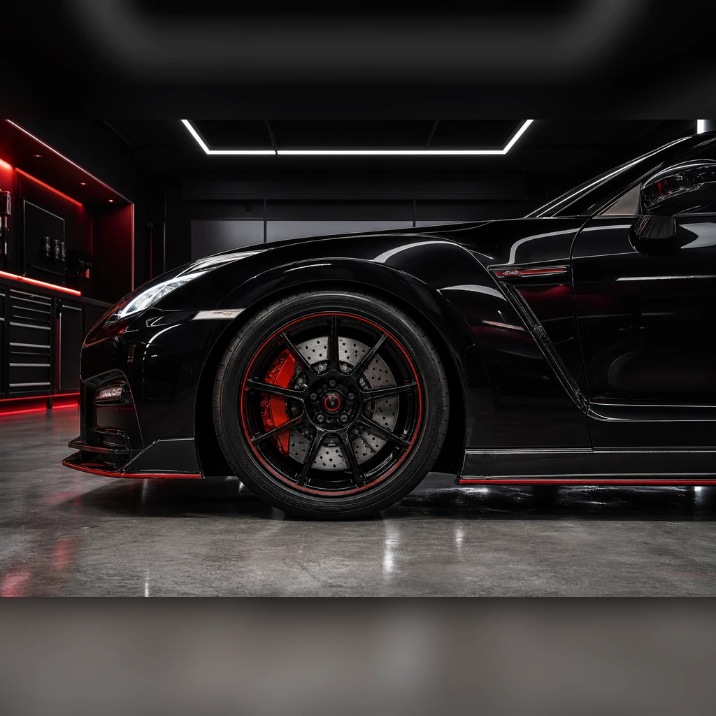 Nissan GT-R R35 - Clear the wheel exhaust detail